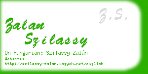 zalan szilassy business card